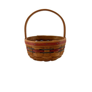 Longaberger All American Stitching Basket Vintage 7"RD x 3"H